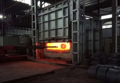 Billets heating in the furnace